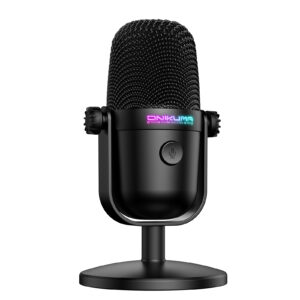 ONIKUMA M830 RGB Light Wired Condenser Microphone Noise Reduction Recording Gaming Desktop Mic
