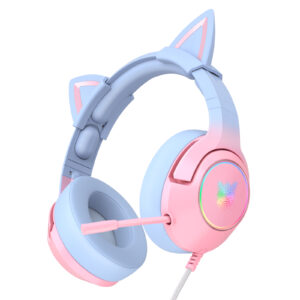 ONIKUMA K9 RGB Stereo Gaming Headset with Cat Ears for PS4, Xbox, PC and Switch