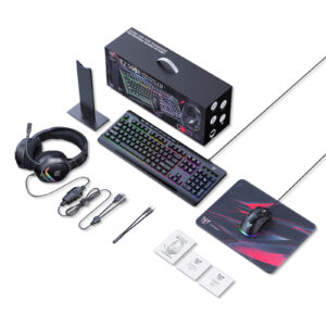 ONIKUMA TZ5006 5 in 1 Combo Gaming Set - Mouse/Keyboard/Headset/Headset stand/ Mousepad