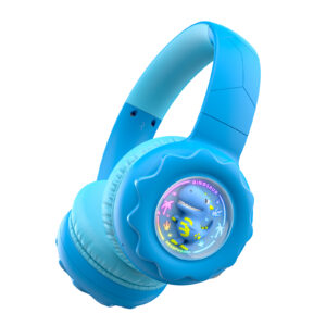 Onikuma B30 Little Dinosaur Ear Wireless Headset with 85dB Kids Ear Protection (Blue)